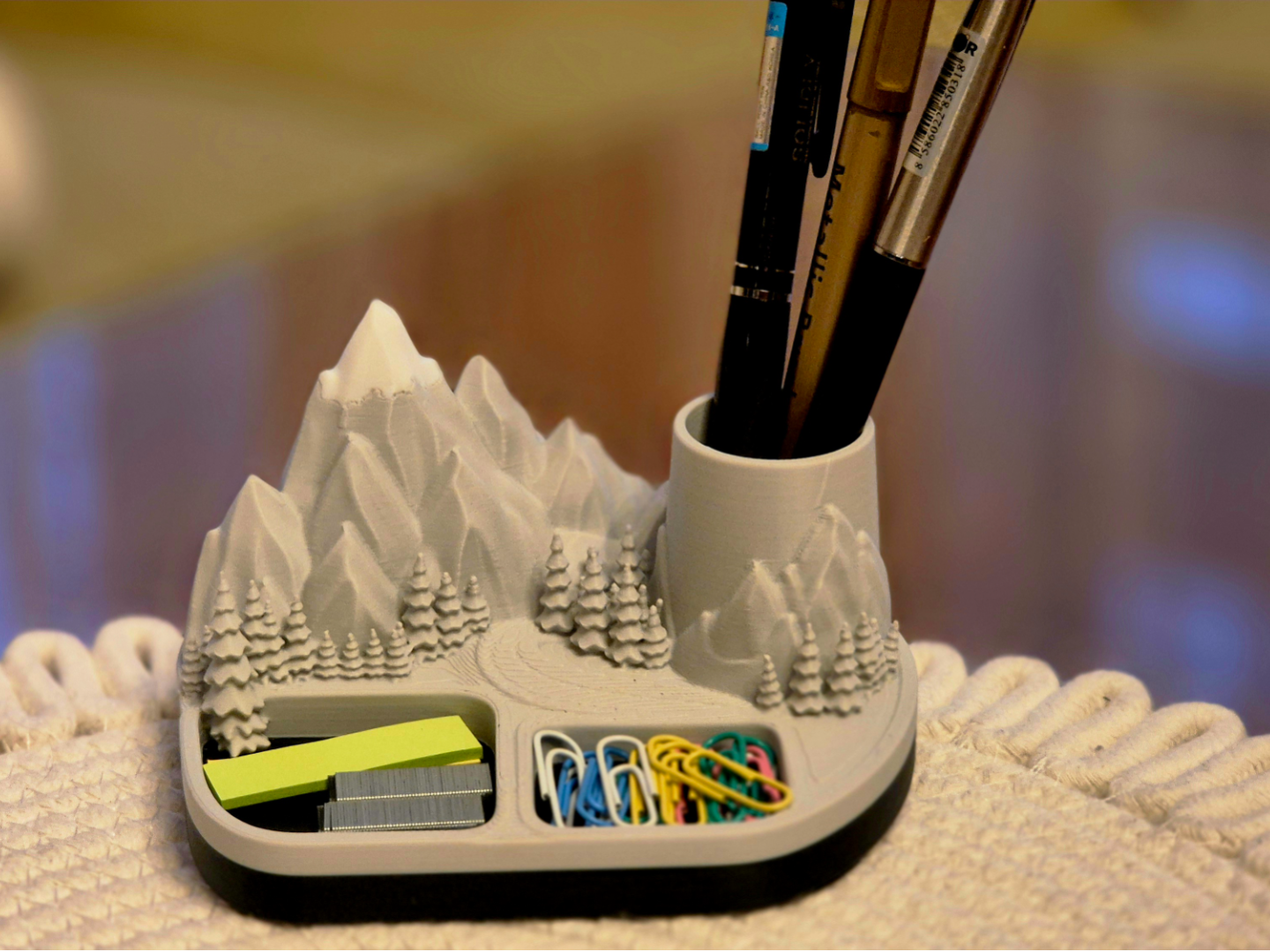 Mountain Desk Organizer–Pen Holder ,Office Storage