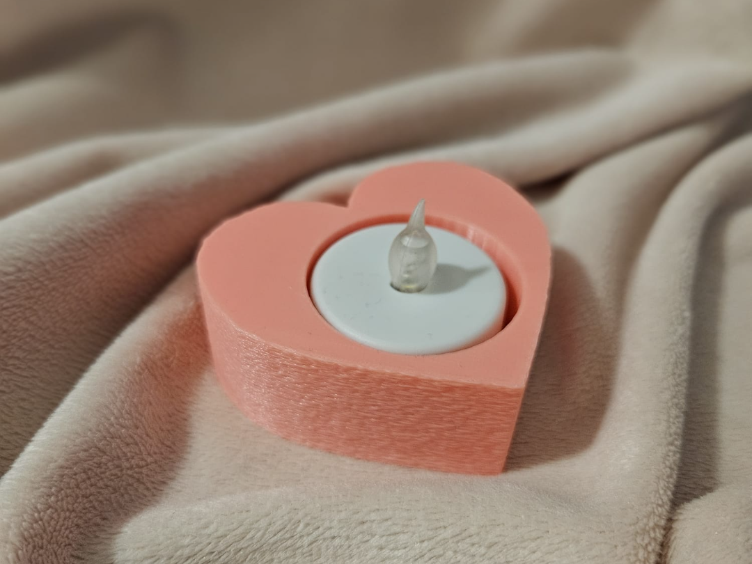 Heart-shaped Valentine's candlestick