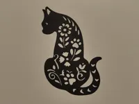 Silhouette de chat, déco murale — photo 2