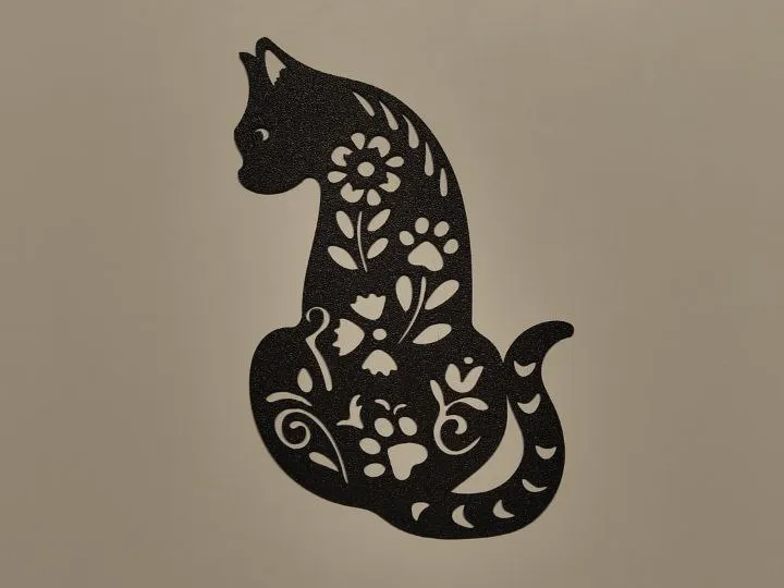 Silhouette de chat, déco murale