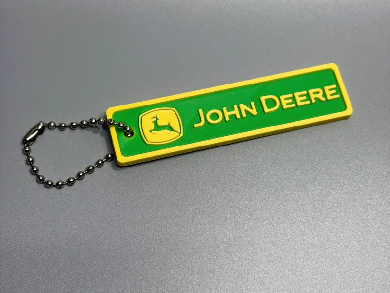John Deere Tractor Key Tag