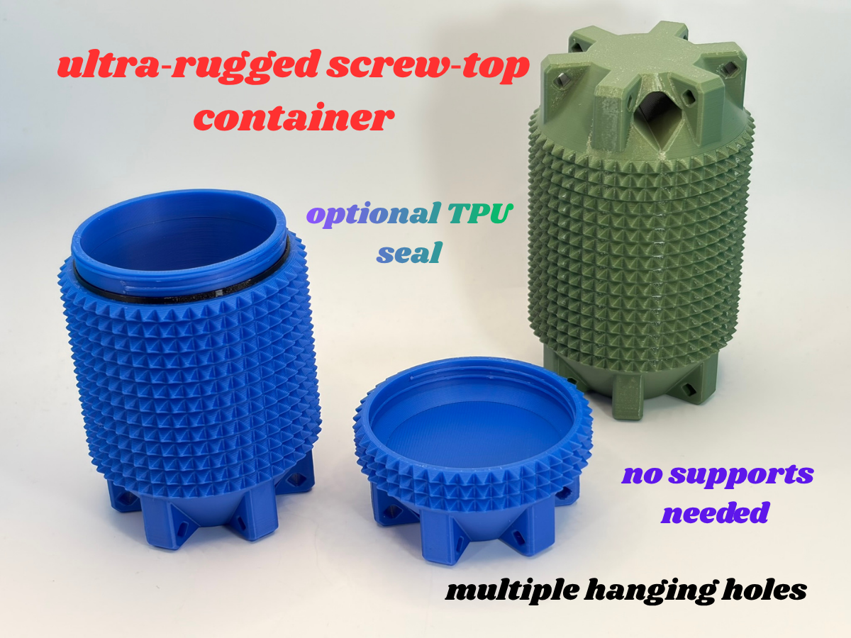 ultra‑rugged screw‑top container