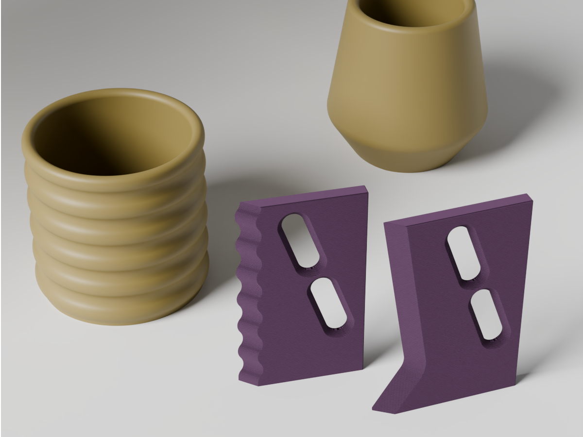 Pottery Throwing Rib Duo - Template for clay