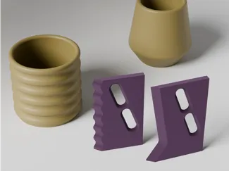 Pottery Throwing Rib Duo - Template for clay