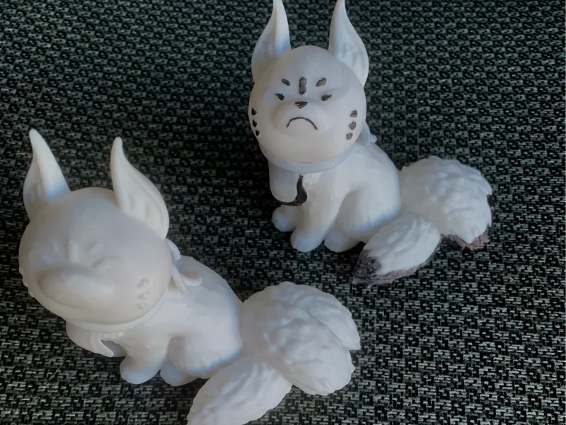 Kitsune fox - Make a tattoo into a 3d model