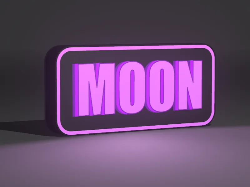 Lampada LED 3D "MOON" – Stile Retro Neon