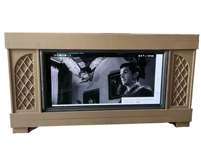 1970s Console Television Phone Charging Stand