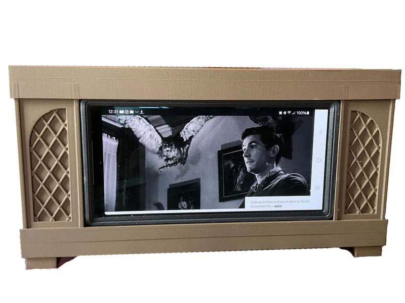 1970s Console Television Phone Charging Stand