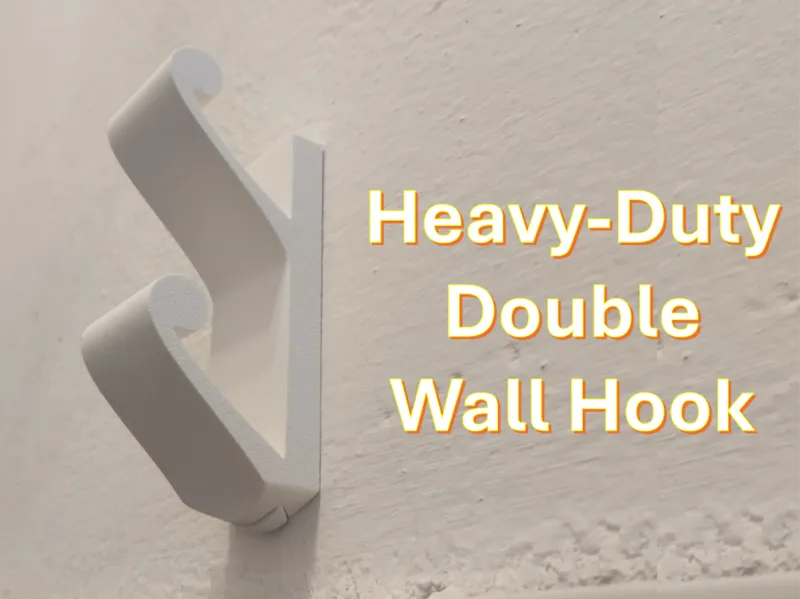 Heavy-Duty Double Wall Hook | Coat - Towel Holder