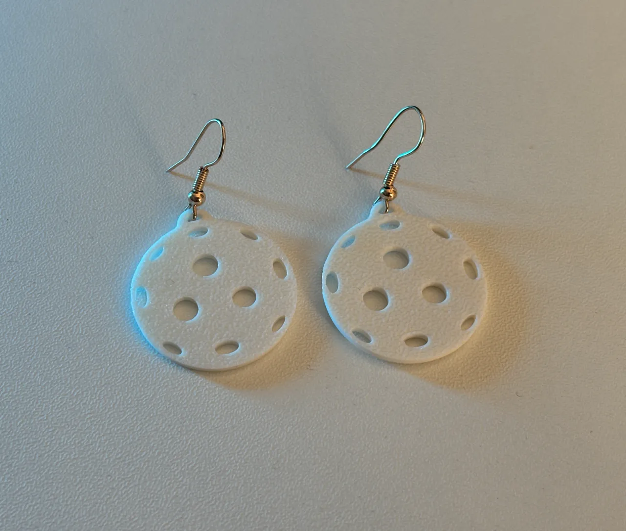 Pickleball earrings (ball) view 2