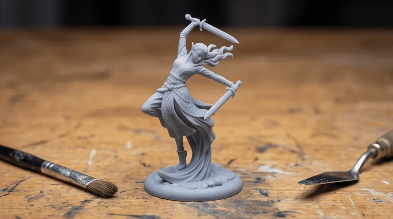 Elf Bladesinger Dancer | RPG Mini view 2