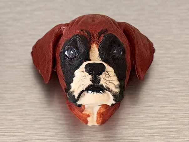 Boxer dog bust magnet or brooch