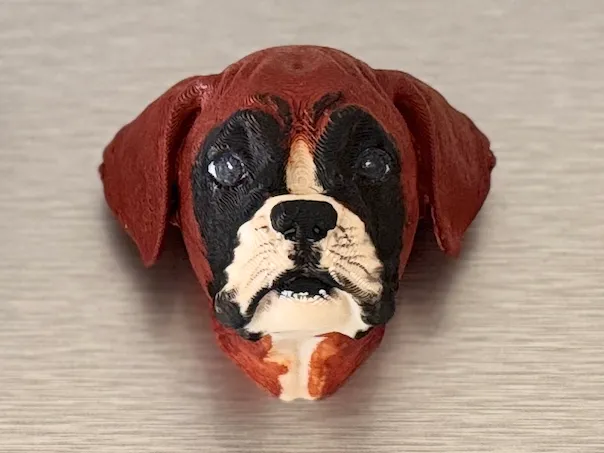 Boxer dog bust magnet or brooch