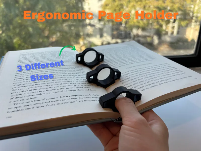 Ergonomic One-Handed Book Page Holder