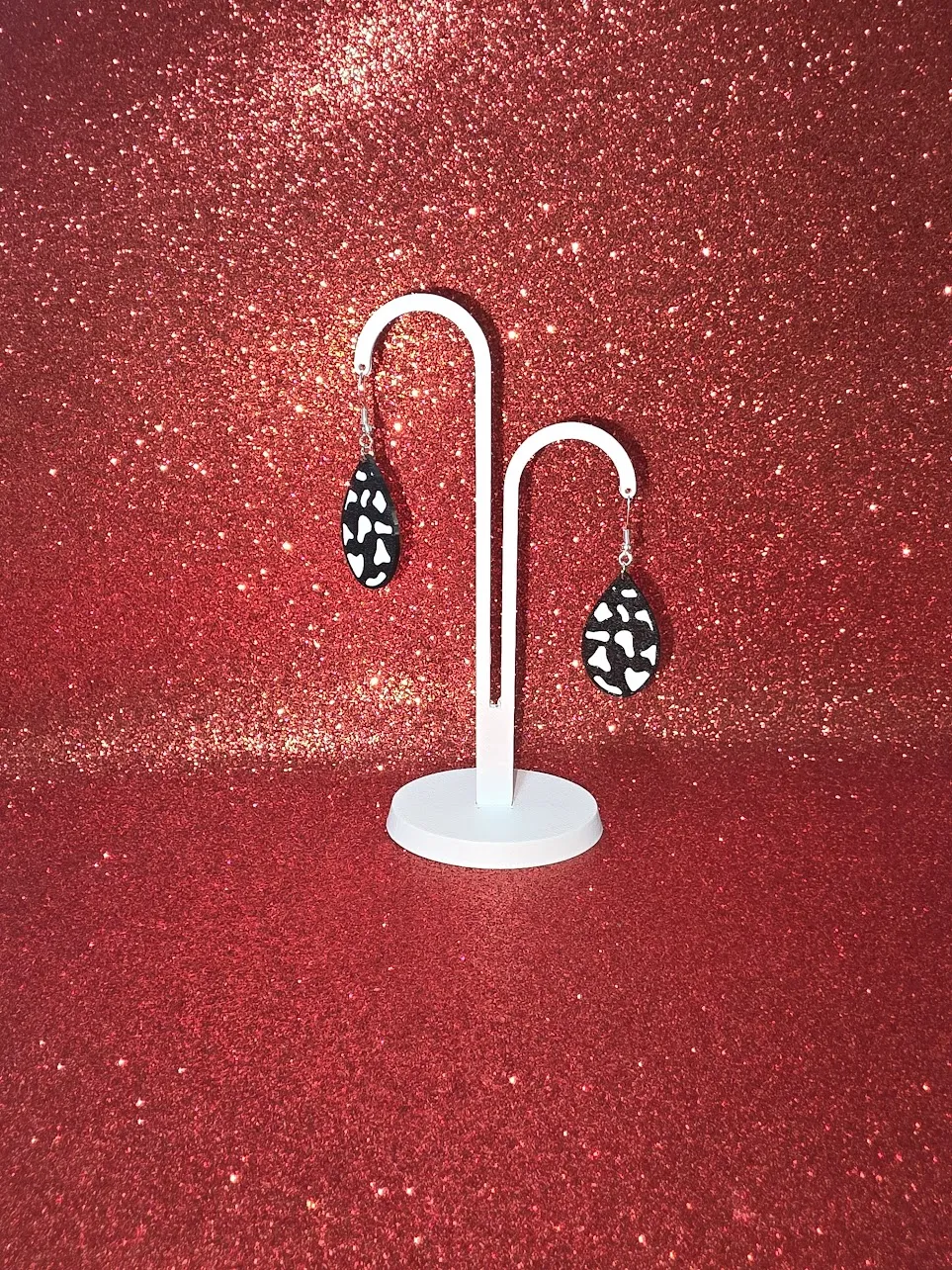 Cow drop earrings view 3