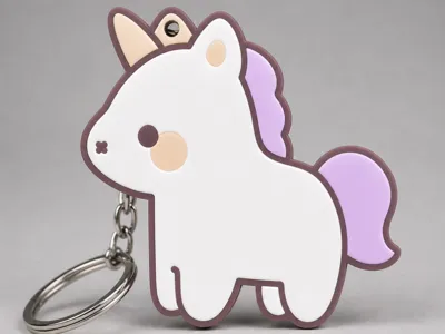 Kawaii Unicorn Keychain | AMS | No Supports