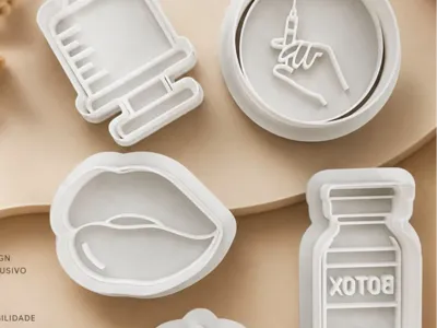 Aesthetic cookie cutters + stamp kit