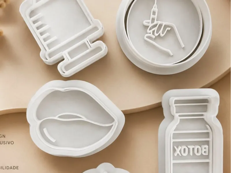 Kit cortadores + carimbo para biscoito estética