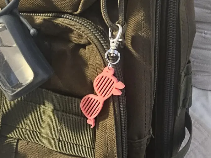 Zootopia 2 piggy glasses keychain