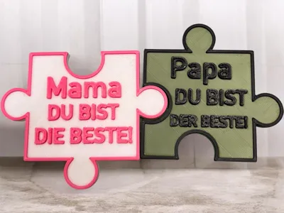 Personalized Puzzle Magnet – Mom & Dad