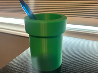 Mario pipe pencil holder