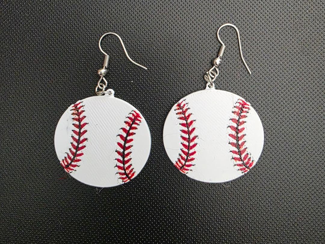 Baseball Earrings