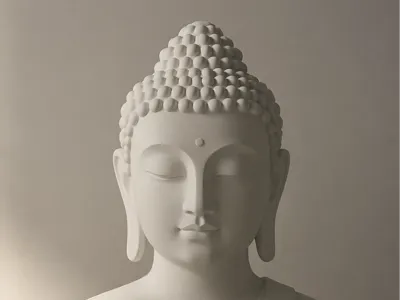 minimalist Buddah bust