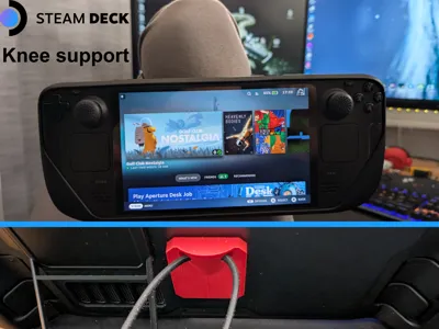 Steam Deck knee support mount