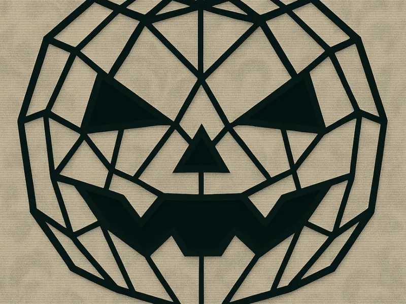 Kuerbiswandbild Halloween (Pumpkin)
