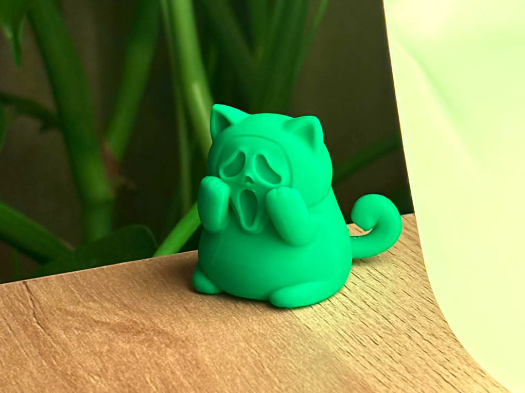 Ghost Face Cat - Scream Kitty Figurine