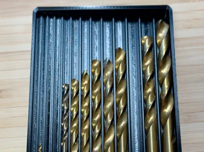 Slim (2U) stackable drill bit tray (2-8mm)
