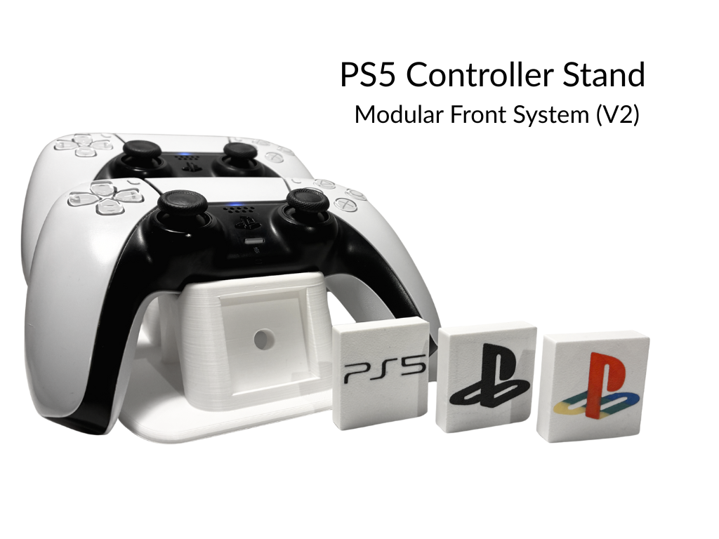 Miniatura 1 do modelo 3D PS5 Controller Stand – Modular Front System (V2)