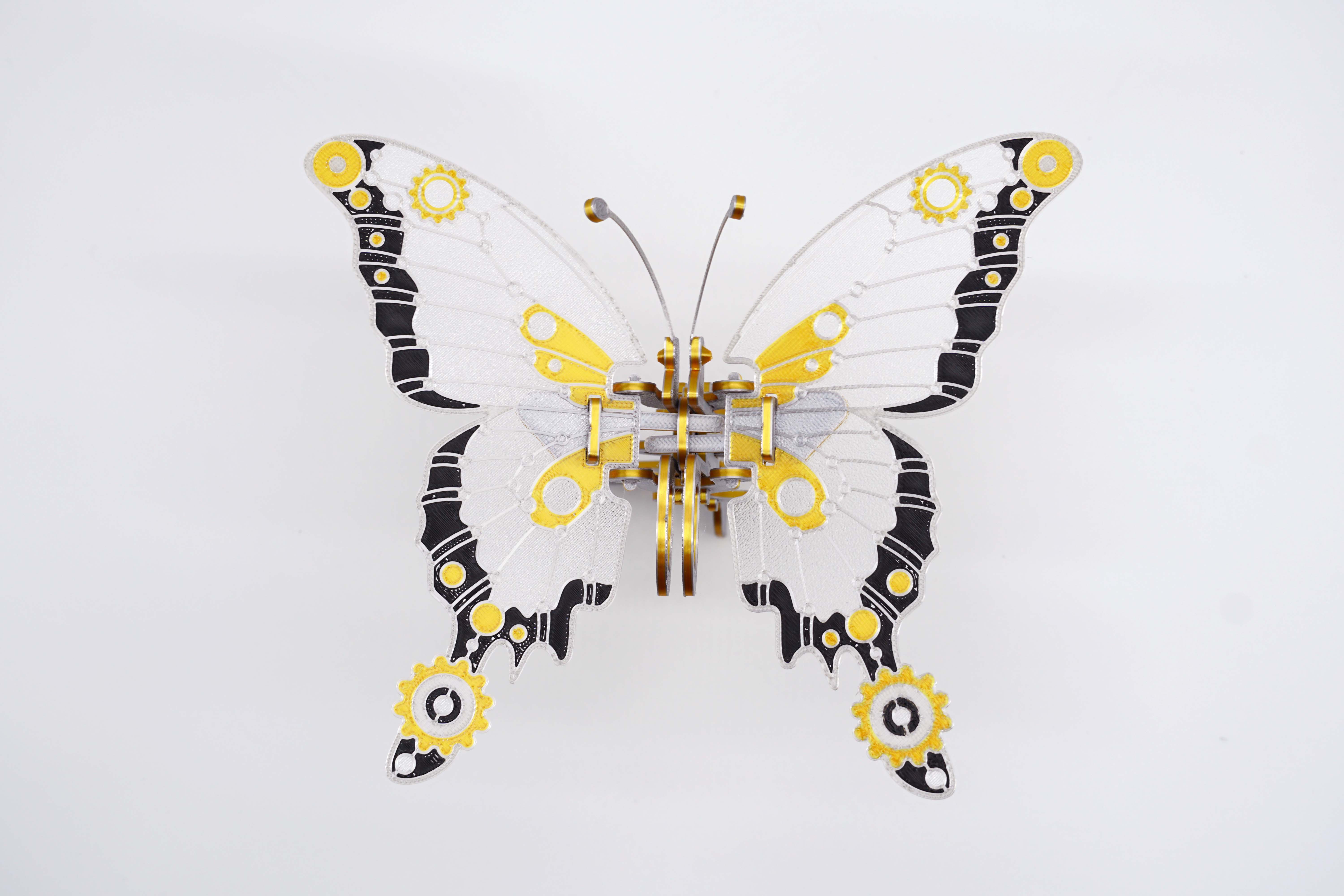 Miniatura 4 do modelo 3D 蝴蝶可动玩具套卡—7款替换翅膀