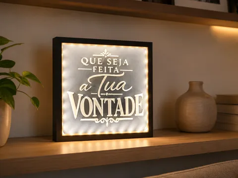 Soporte: Quadro Decorativo - Que seja feita a tua vontade — referencia de MakerWorld