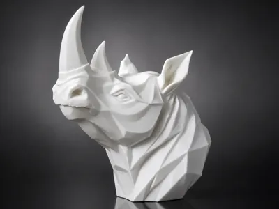 Minimal Rhino Statue