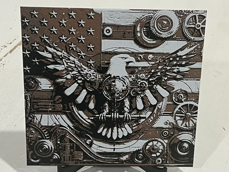 Steampunk American Flag - Hueforge