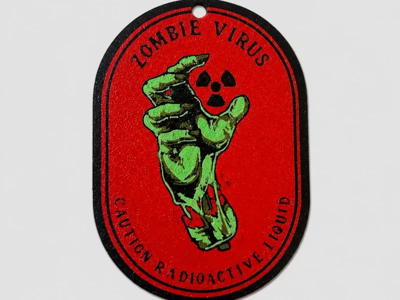Zombie Virus Keychain  | Radioactive Series