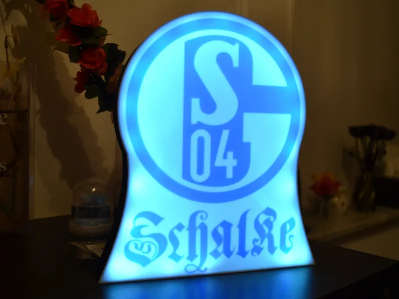 Schalke 04 Lightbox mit Schriftzug