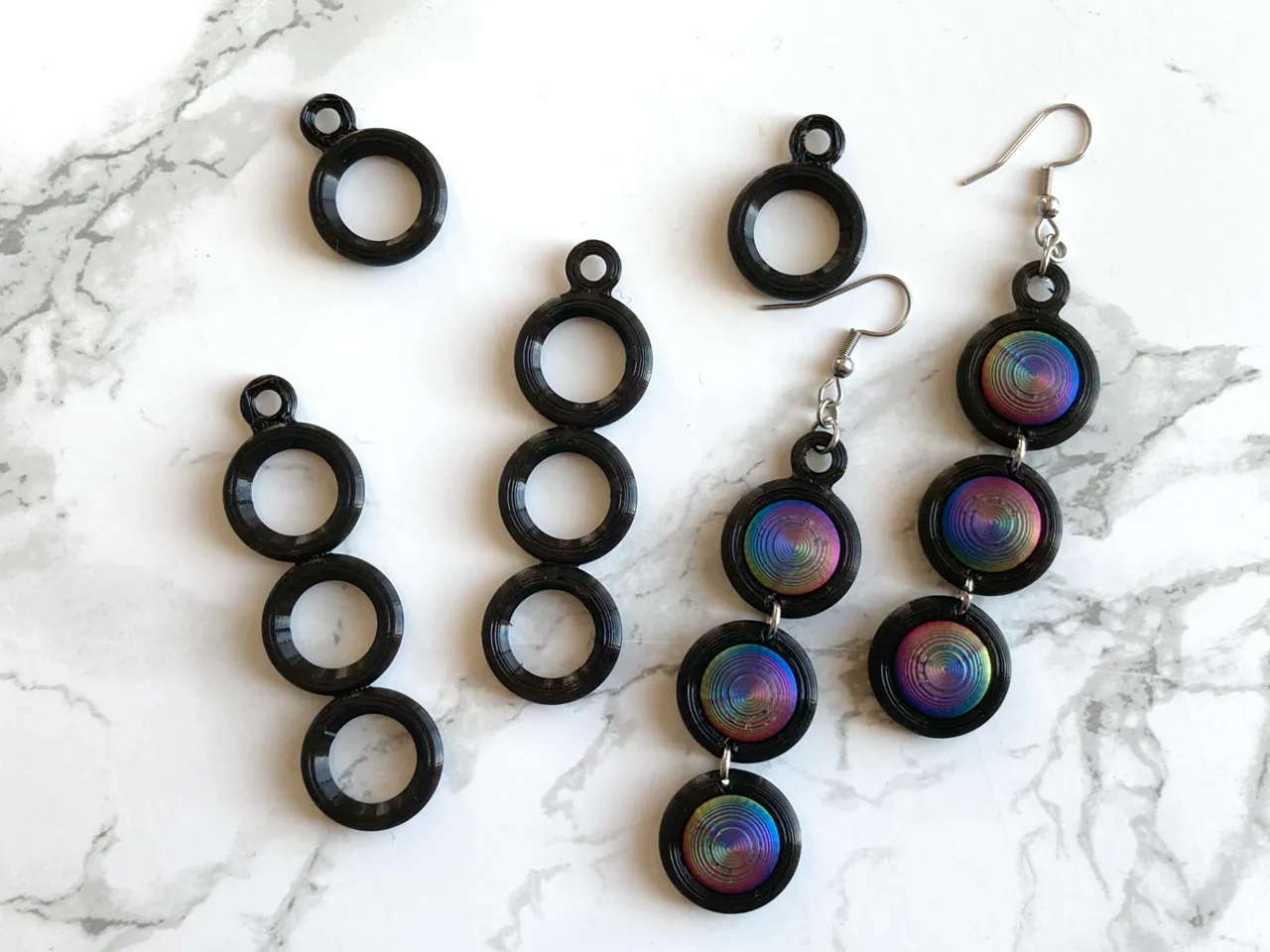 Round Link Choker & Earrings Interchangeable Gems view 3