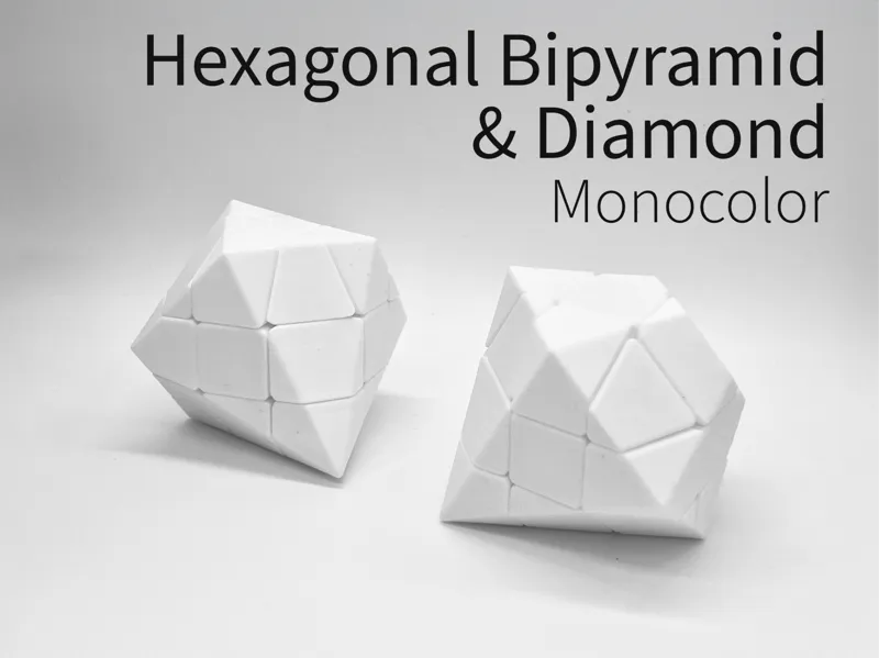 Diamond and Hexagonal Bipyramid Cube Puzzle