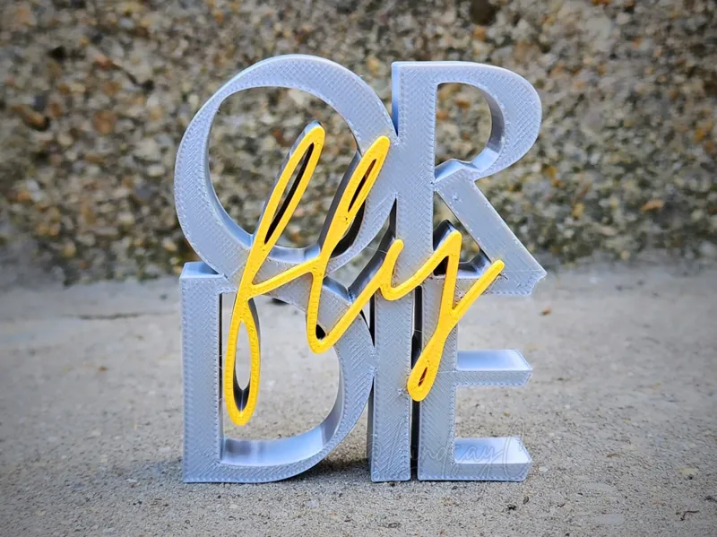"Fly Or Die" Shelf Sign
