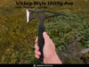 Viking-Style Utility Axe with Paracord Handle