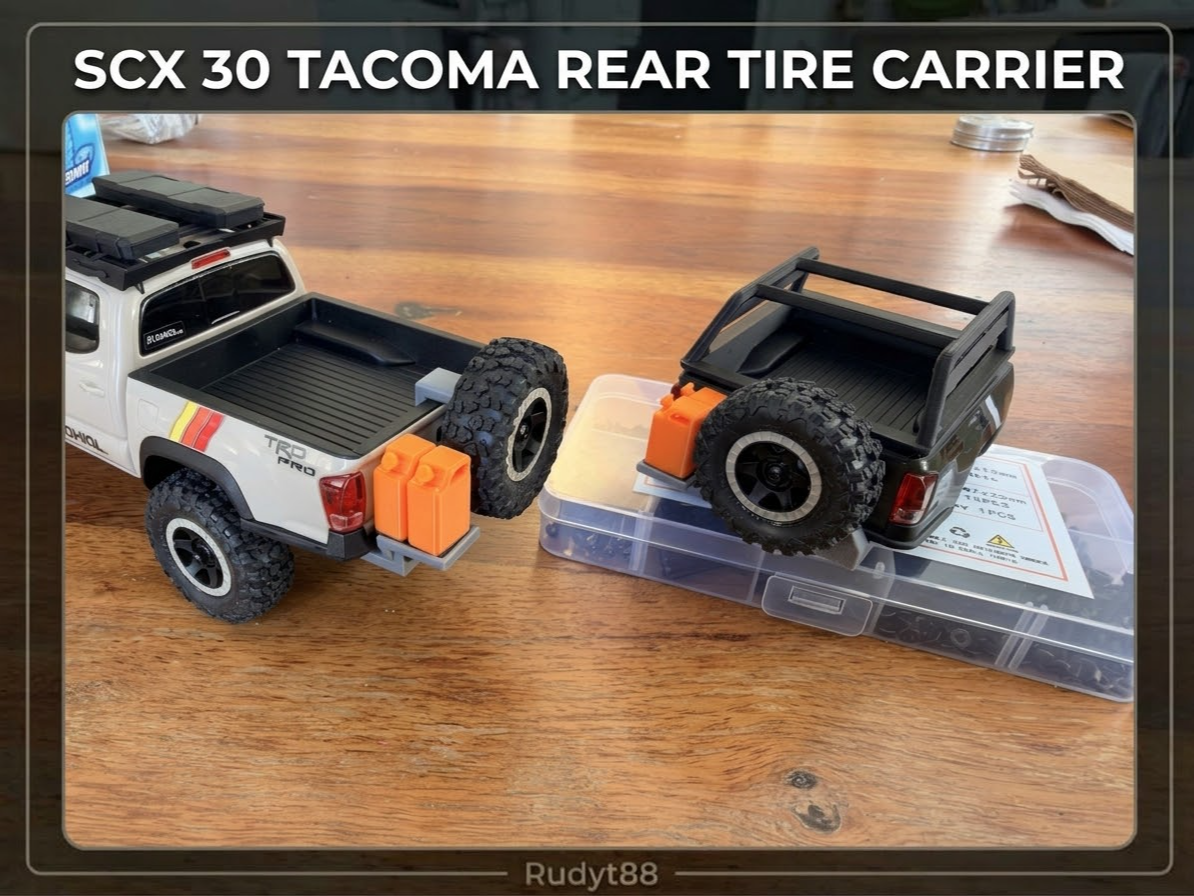 SCX30 Tacoma Rear tire & gas can carrier 2 version - 1