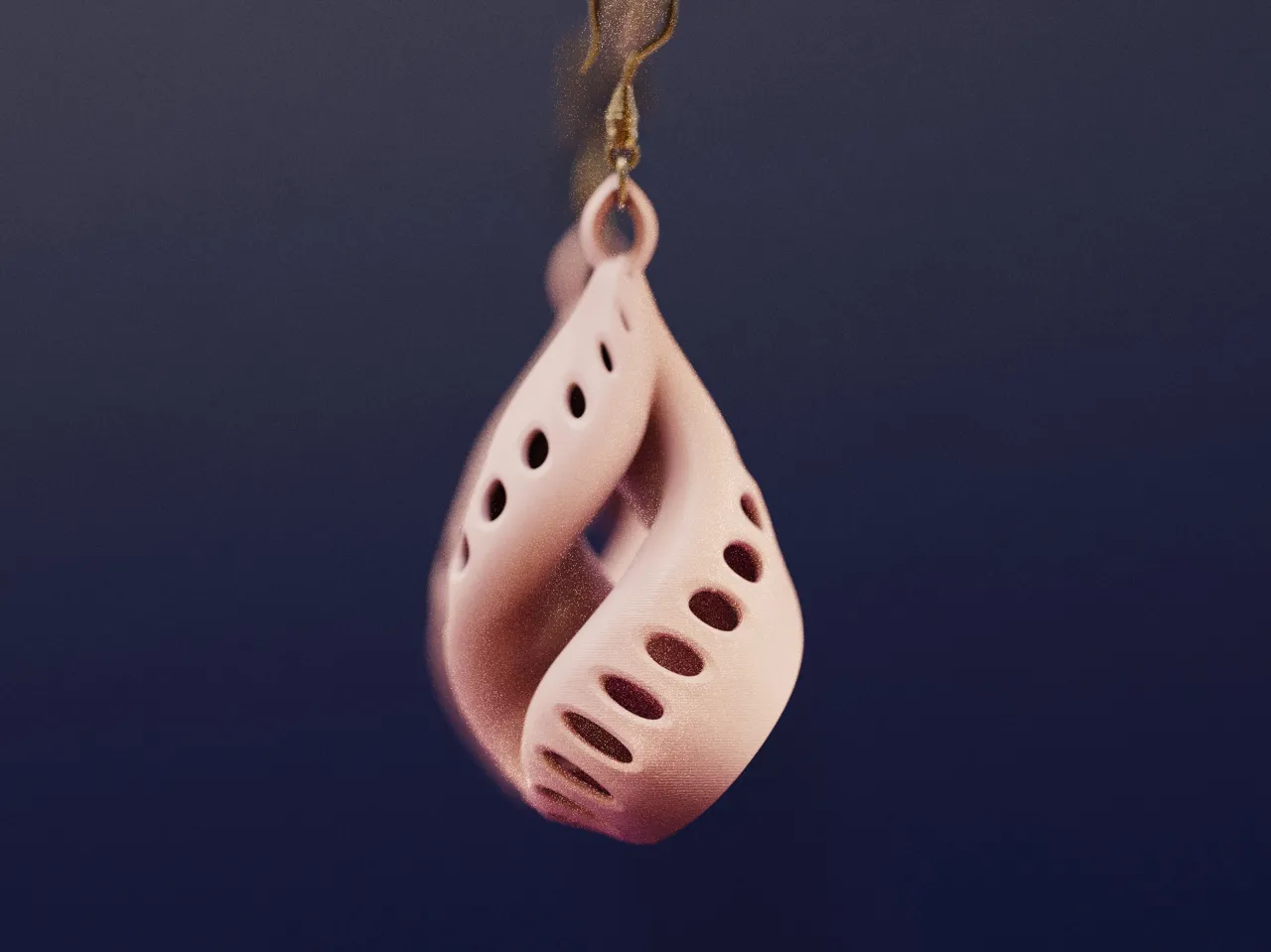NeoShell Drop - Futuristic Dangling Earrings view 2