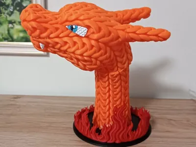 Charizard Bust knitted – Detailed 3D Print