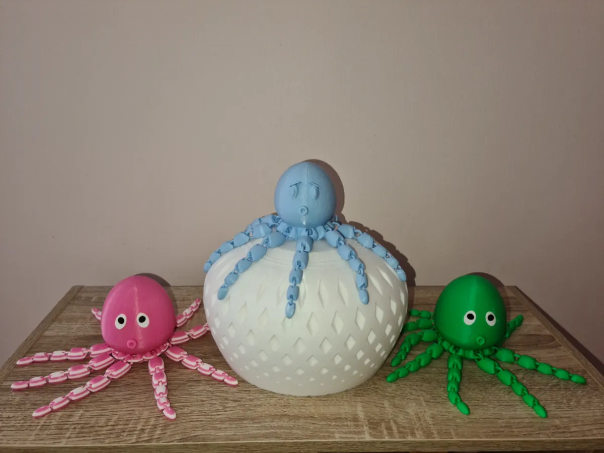 Articulated Octopus container - Free 3D Print Model - MakerWorld