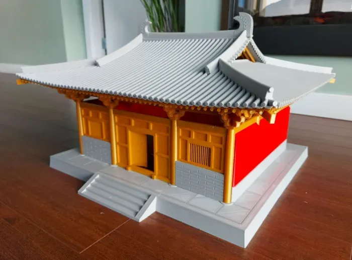 南禅寺大殿模型2.0 中式榫卯结构古建筑 Chinese style mortise nanchansi