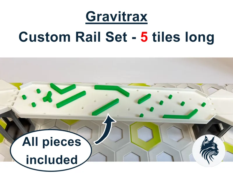 Gravitrax custom rail set - 5 tiles long