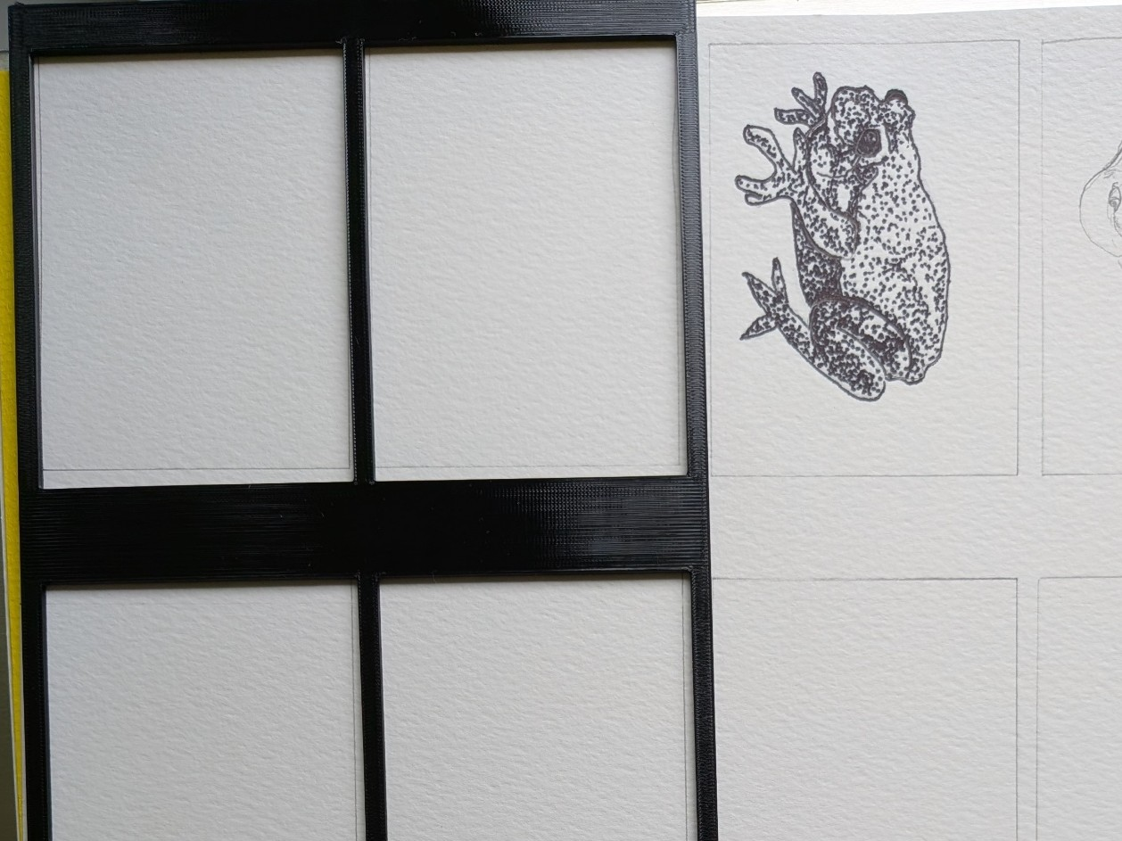 ACEO 4 Panel Stencil