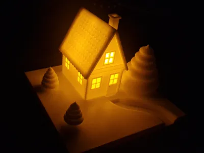 Christmas house for a candle